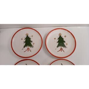 International Silver Company Christmas Tree Dessert Plates, Set of 4 dessert